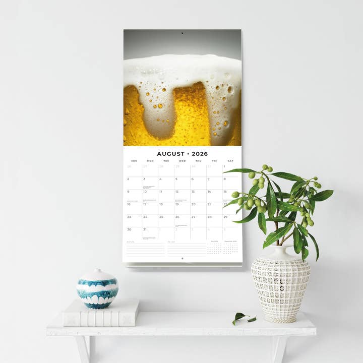 MiddleGift - Wholesale Calendar - Red Robin 2026 Beer Time Monthly Wall Calendar4