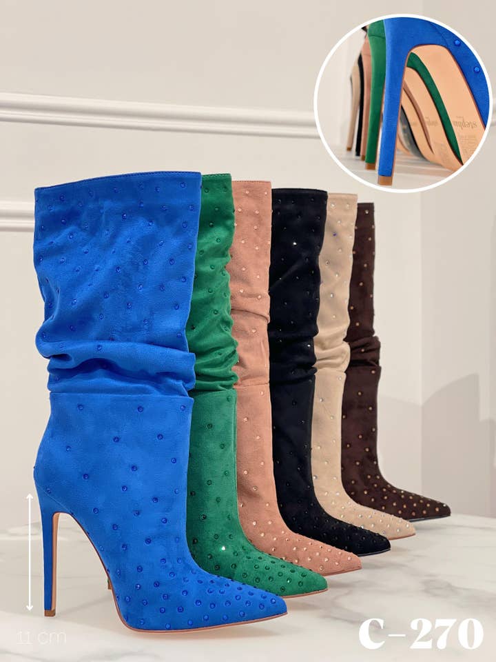 Stephan Paris - Wholesale Boots - Women's - C-270 rhinestone stiletto boots4