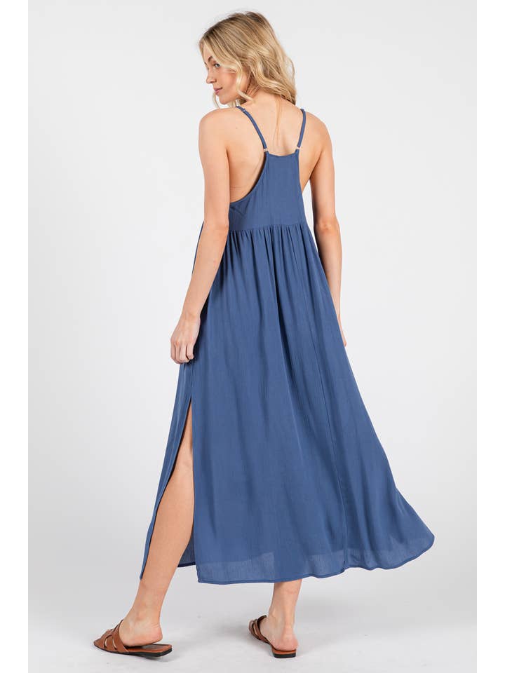 Final Touch - Venta al por mayor Vestido - Mujer - Vestido Cami de Corte Imperio con Escote en V Profundo - ND410463