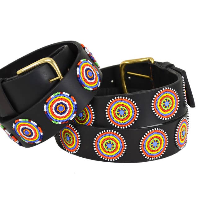 Primary Circles Belt Wide for wholesale by The Kenyan Collection Inc. dba TKC Inc