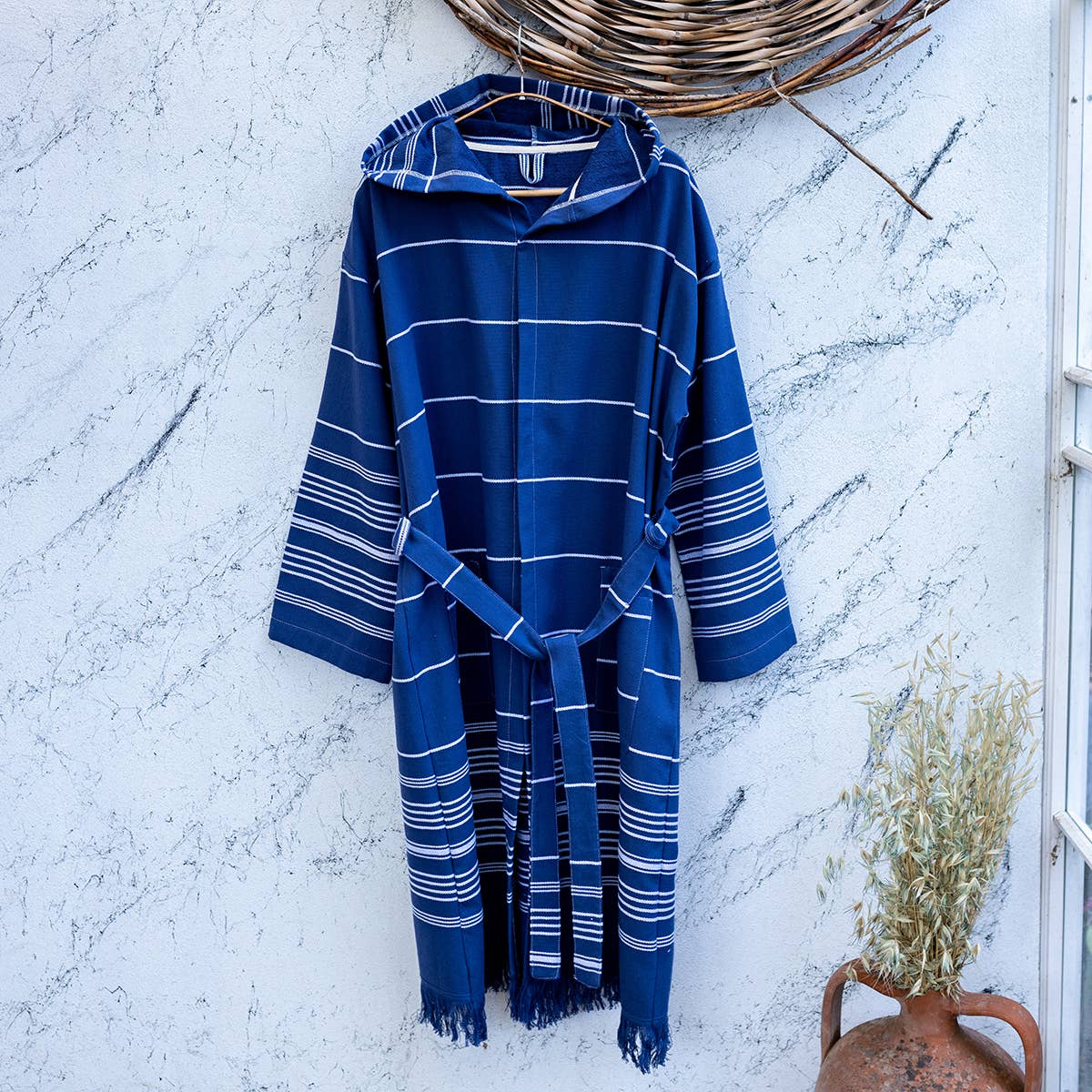 Kikoya – wholesale Robe – Unisex – Terrybacked Bathrobe Turkish Cotton Light Weight Hood Quick 35