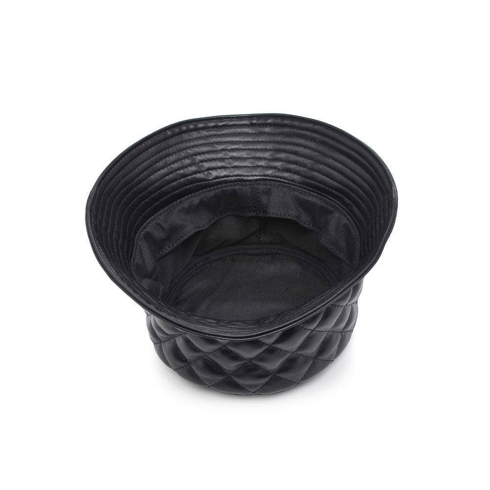 Urban Expressions - Wholesale Bucket Hat - Women's - Quilted Vegan Leather Bucket Hat2