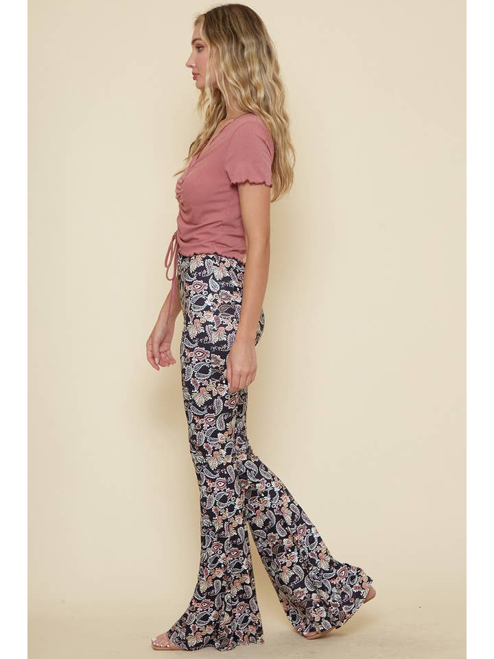 Saints & Hearts - Vendita all'ingrosso Pantalone - Donna - SIP6111L BLACK - RAZZI IN MAGLIA CON STAMPA PAISLEY7