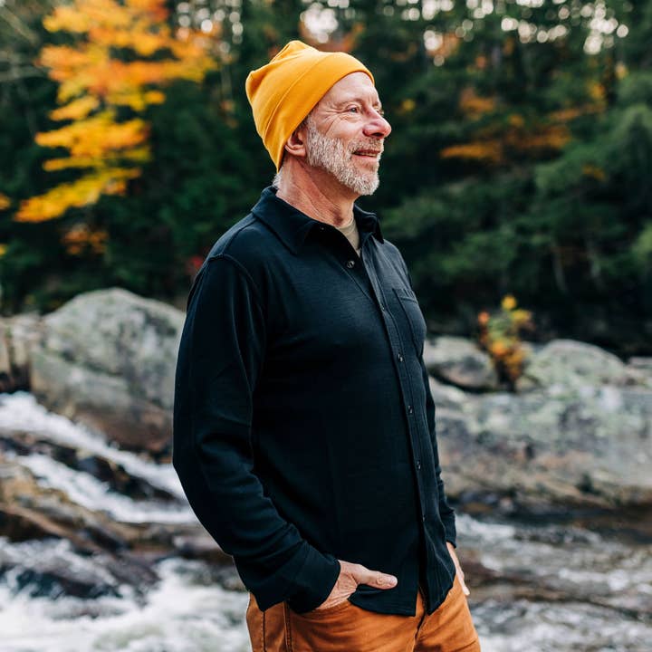 Midweight - Men's Long Sleeve Button Up 100% Merino Wool for wholesale by Runners Essentials by Without Limits