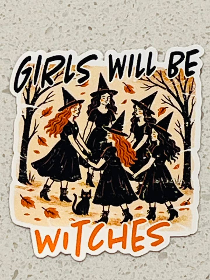 Girls Will Be Witches Sticker for wholesale by Only Crystals Remain