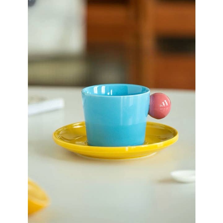 INSPECIAL HOME - Wholesale Coffee Mug - Handmade Cute Whimsical Coffee Espresso Mug With Saucer12