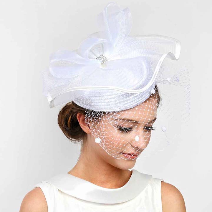 Braid Pill Box Party Occasion Hat for wholesale by SP Sophia Collection