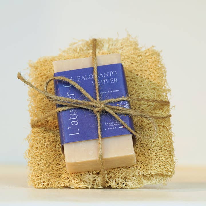 L'ATELIER C - Wholesale Zeepblok - Zeep met Luffa - Palo Santo Vetiver