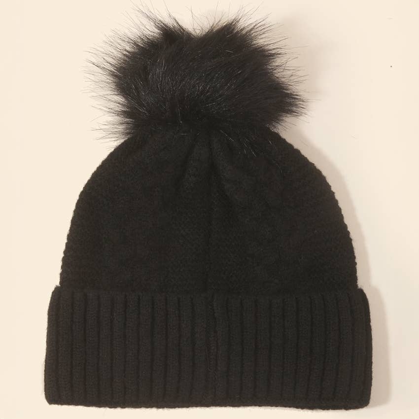 Anarchy Street - Wholesale Beanie - Women's - Crochet Knit Pompom Beanie1