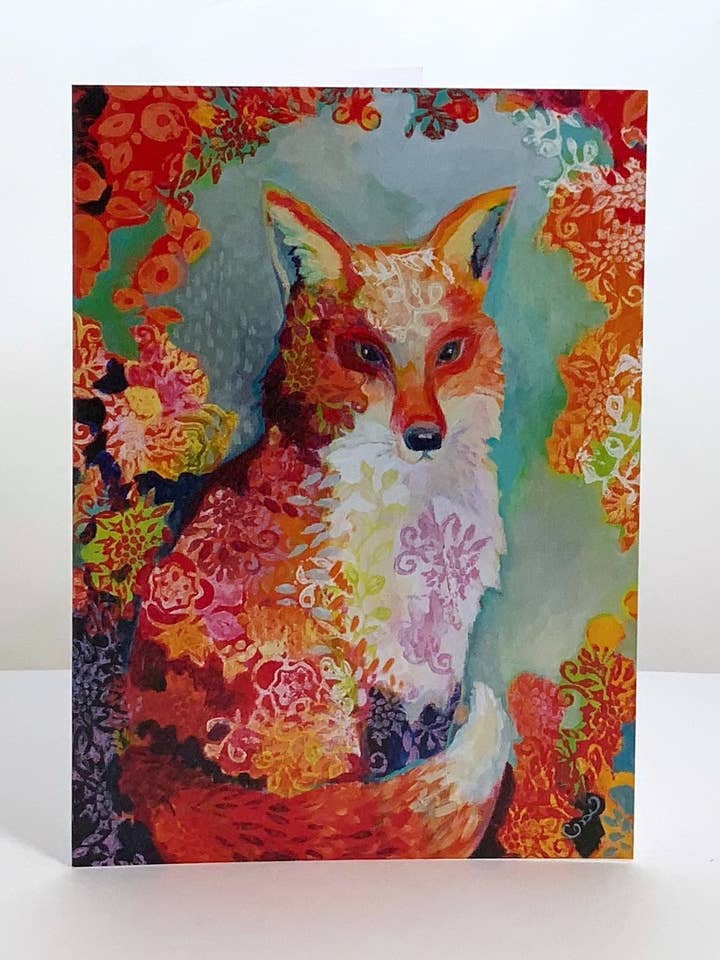 Carte de correspondance vierge Renard roux (A6) pour la vente par Jennifer Lommers