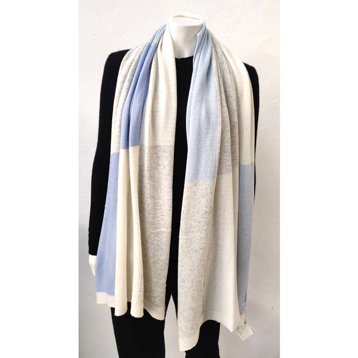 BenveCashmere - Wholesale Scarf - Women's - LARGE KNITTED SCARF PLAID INLAY ONE SIZE4