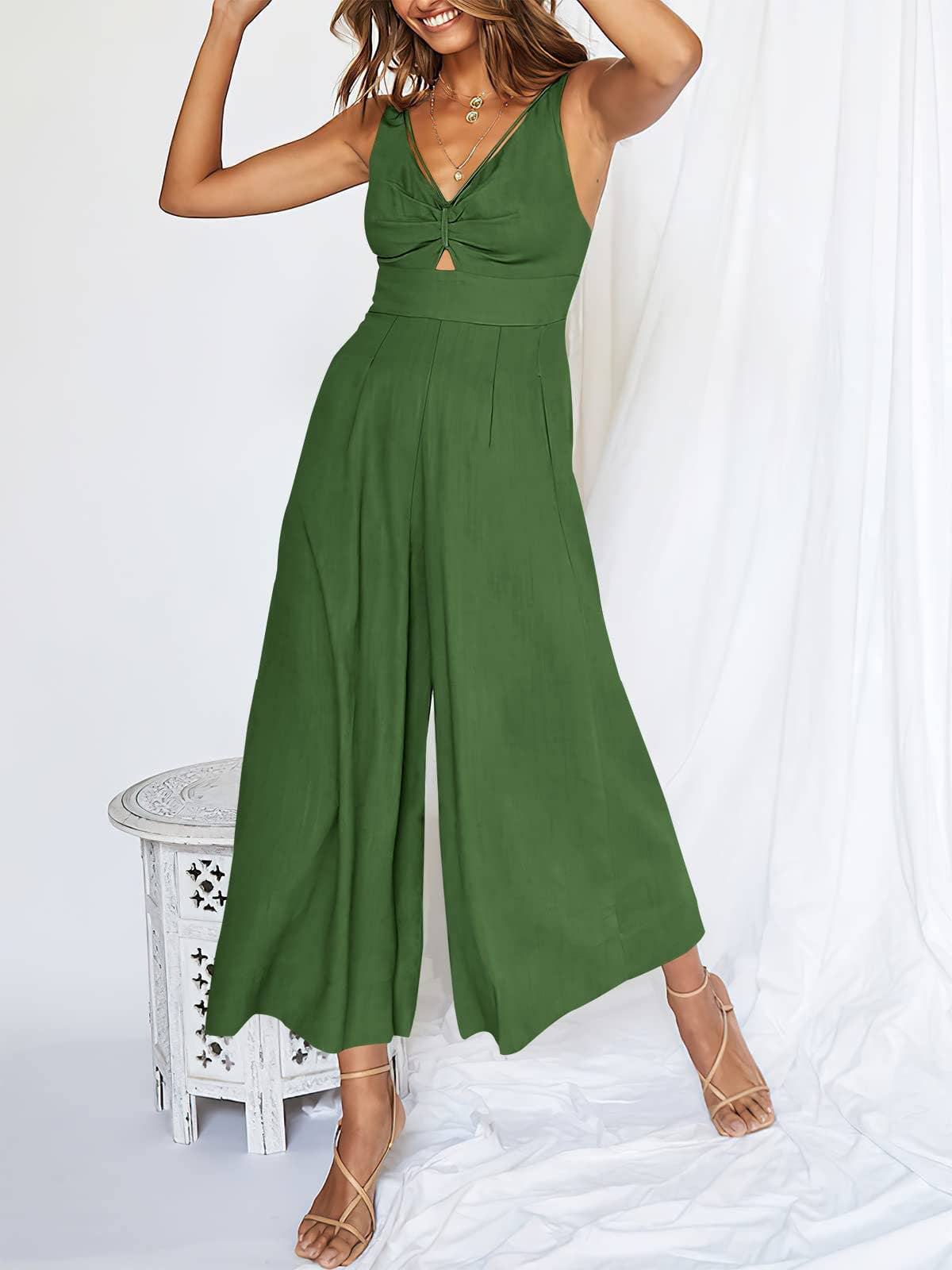 Sweetkama - Wholesale Jumpsuit - Women's - Ladies String Shoulder Overall Sleeveless Jumpsuit 238712