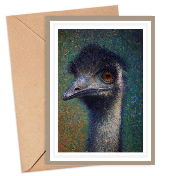 Emu Embossed Card for wholesale by ikonink