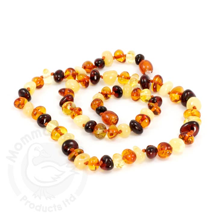 Adult Amber Necklaces & Bracelets - Baroque Multi for wholesale by Momma Goose Products, Ltd.