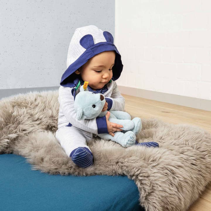 Steiff - Wholesale Stuffed/Plush Toy - Kids & Baby - My First Steiff Teddy Bear Blue Baby Toy, 10 Inches