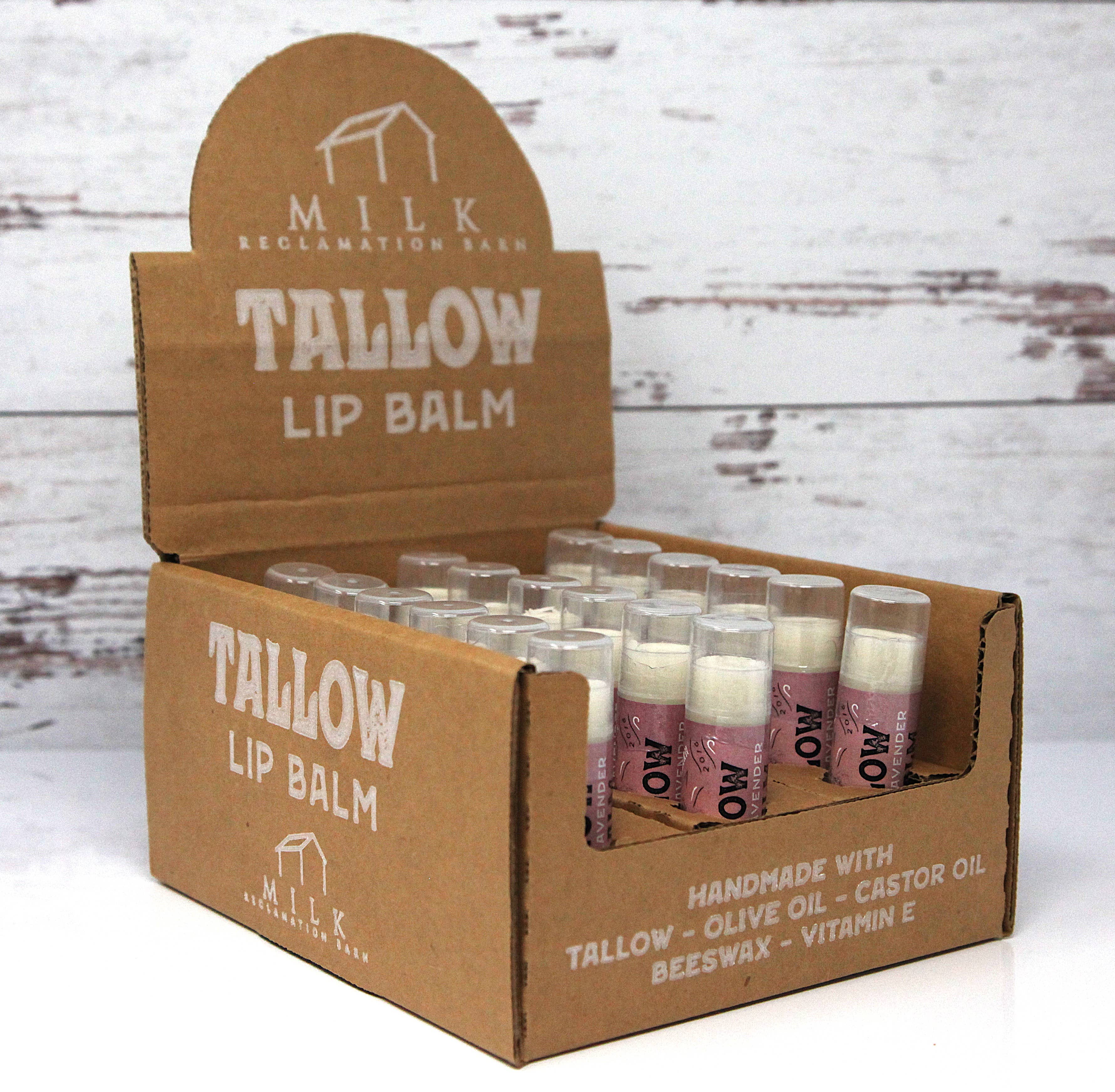 Milk Reclamation Barn - Wholesale Lip Balm - Tallow Lip Balm - .5 oz / 14g Twist-Up Tube5
