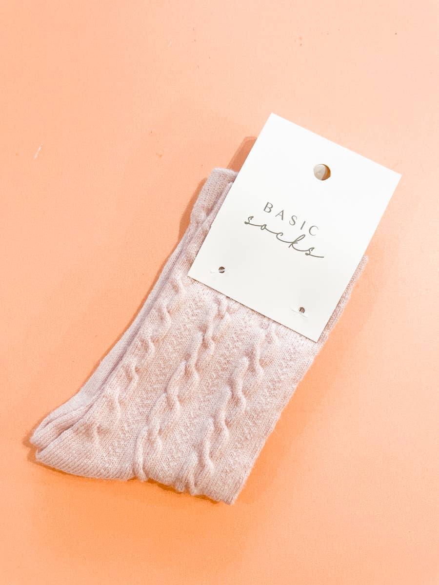 Angels Whisper Accessories – Engroshandel Strømper - Dame – Vinter Cable Woolen Crew Strømper0