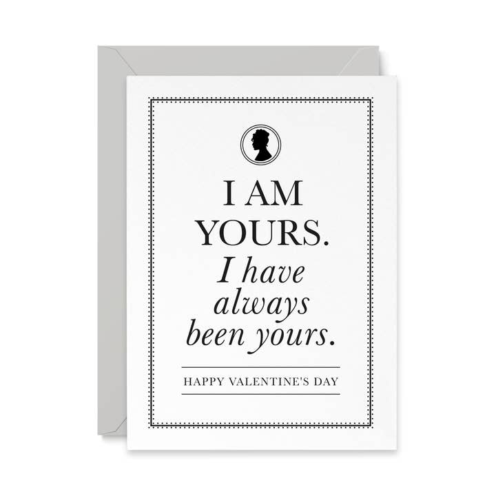 Bridgerton 'I am yours..' valentine's day card for wholesale by Project Pretty