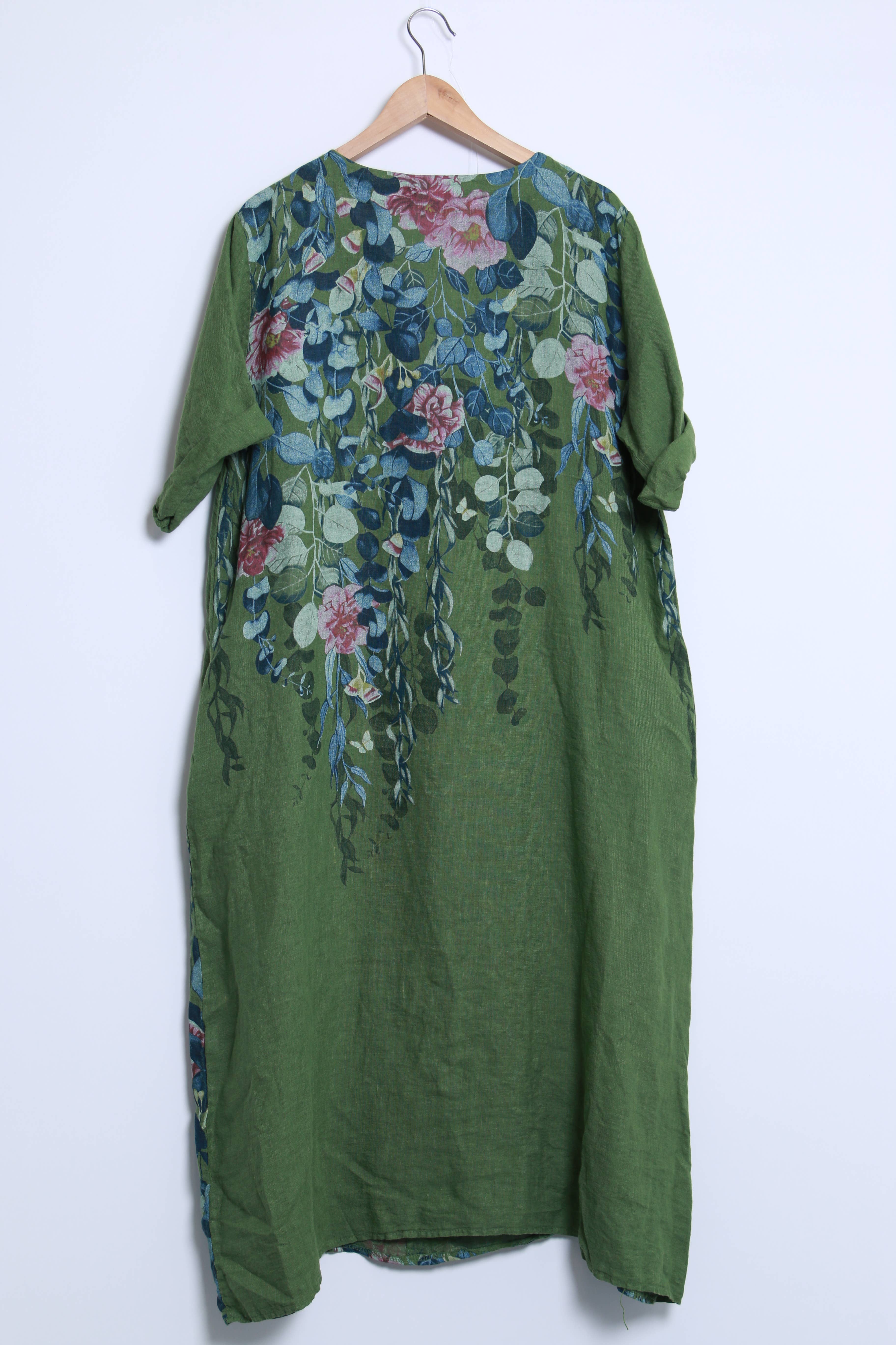 Shyloh - Vente Robe – femme - Robe en lin à imprimé fleuri et 2 boutons 1495521