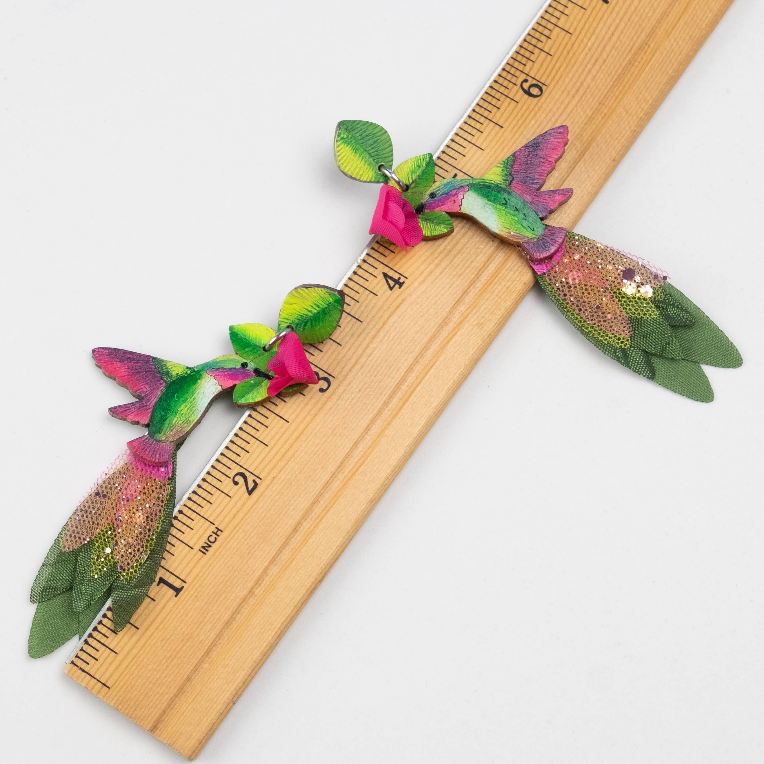 Tulia's Artisan Gallery - Wholesale Dangle Earrings - Hummingbird Earrings - Anna's LG2