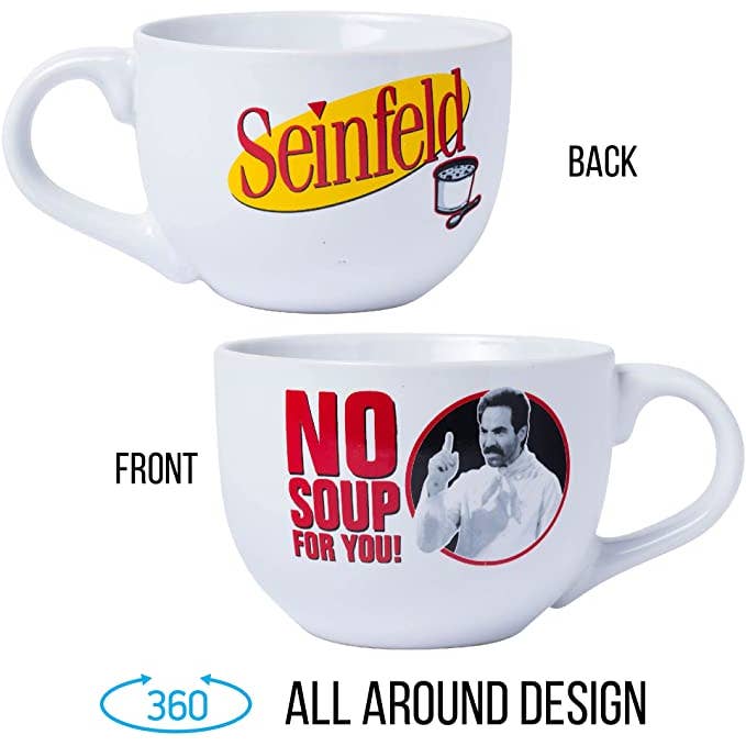 Silver Buffalo - Wholesale Coffee Mug - Seinfeld No Soup For You 24oz Ceramic Soup Mug