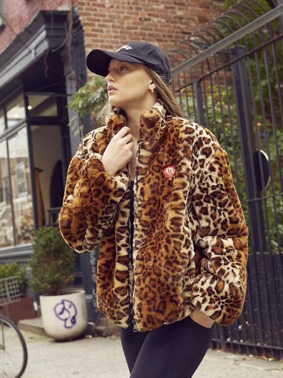 ATG Faux Fur Jacket Brown for wholesale by Nevermindall Golf