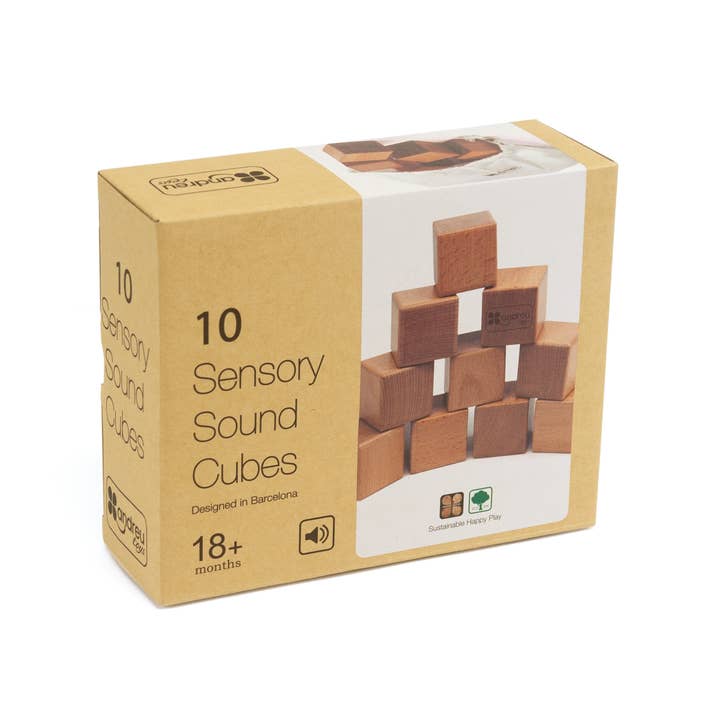 TOYS SERVICE, SL. -ANDREU TOYS- - Wholesale Wood Toy - Kids - 10 Sensory Sound Cubes / 10 Montessori Sensory Cubes5