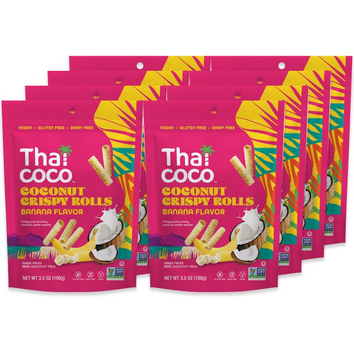 Thai Coco - Wholesale Cookie - Banana Coconut Crispy Rolls - 3.5 oz 4