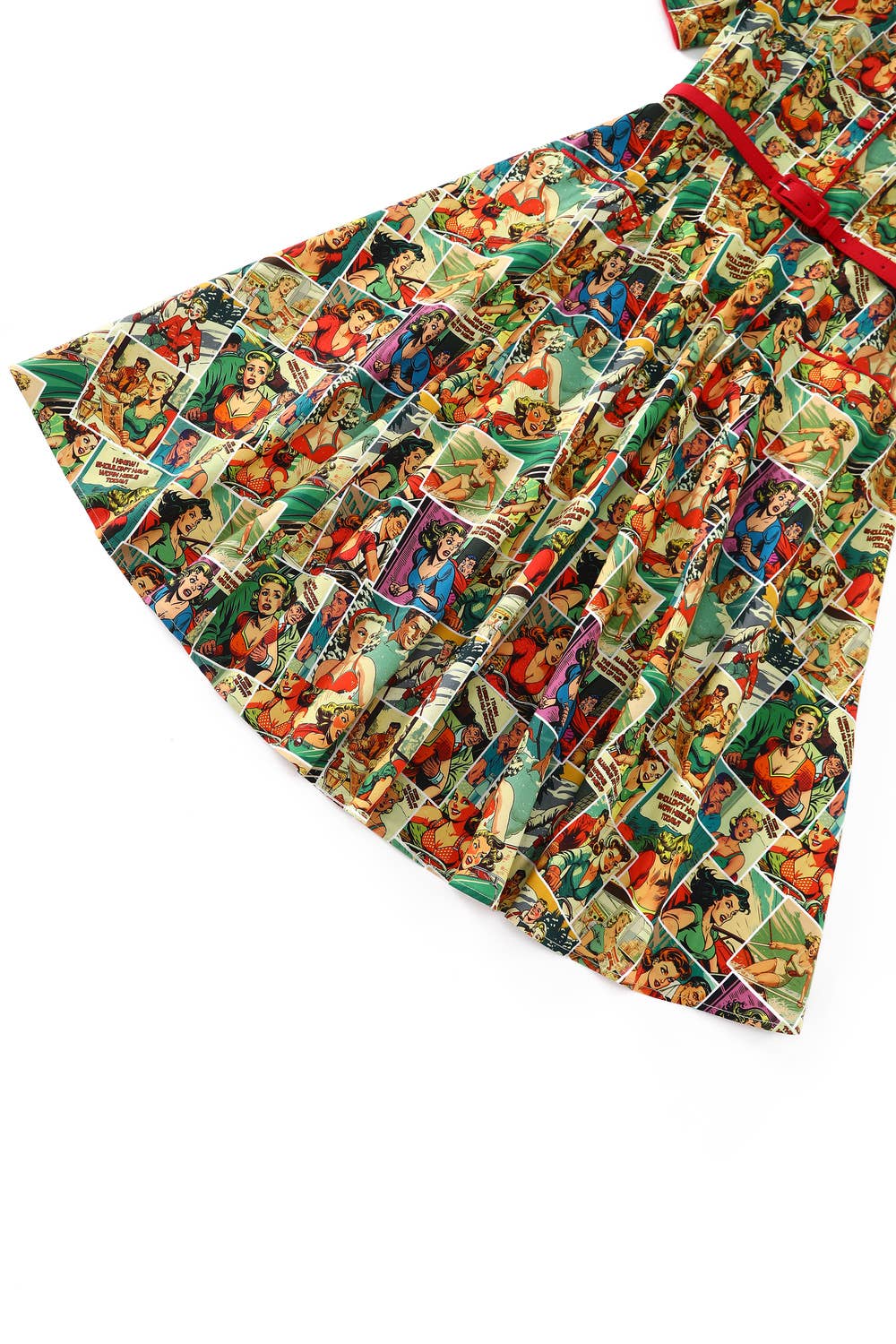 Dolly & Dotty - Wholesale Dress - Women's - Penelope II Yellow Rockabilly Comic Print Shirt Dress10