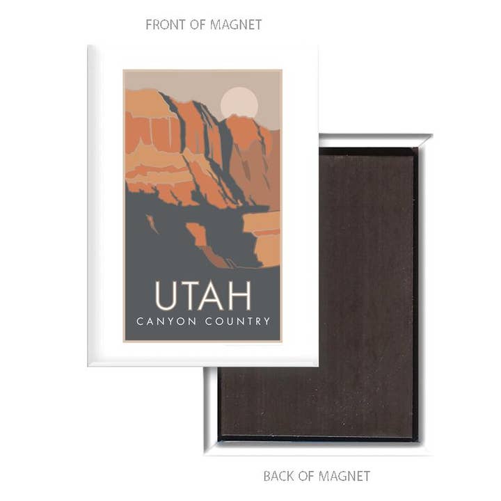 Aimant du pays des canyons de l'Utah pour la vente par Travel Posters by M&W Design Co.