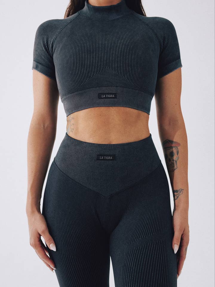 The Ribbed Crop Top for wholesale by La Tigra The Label