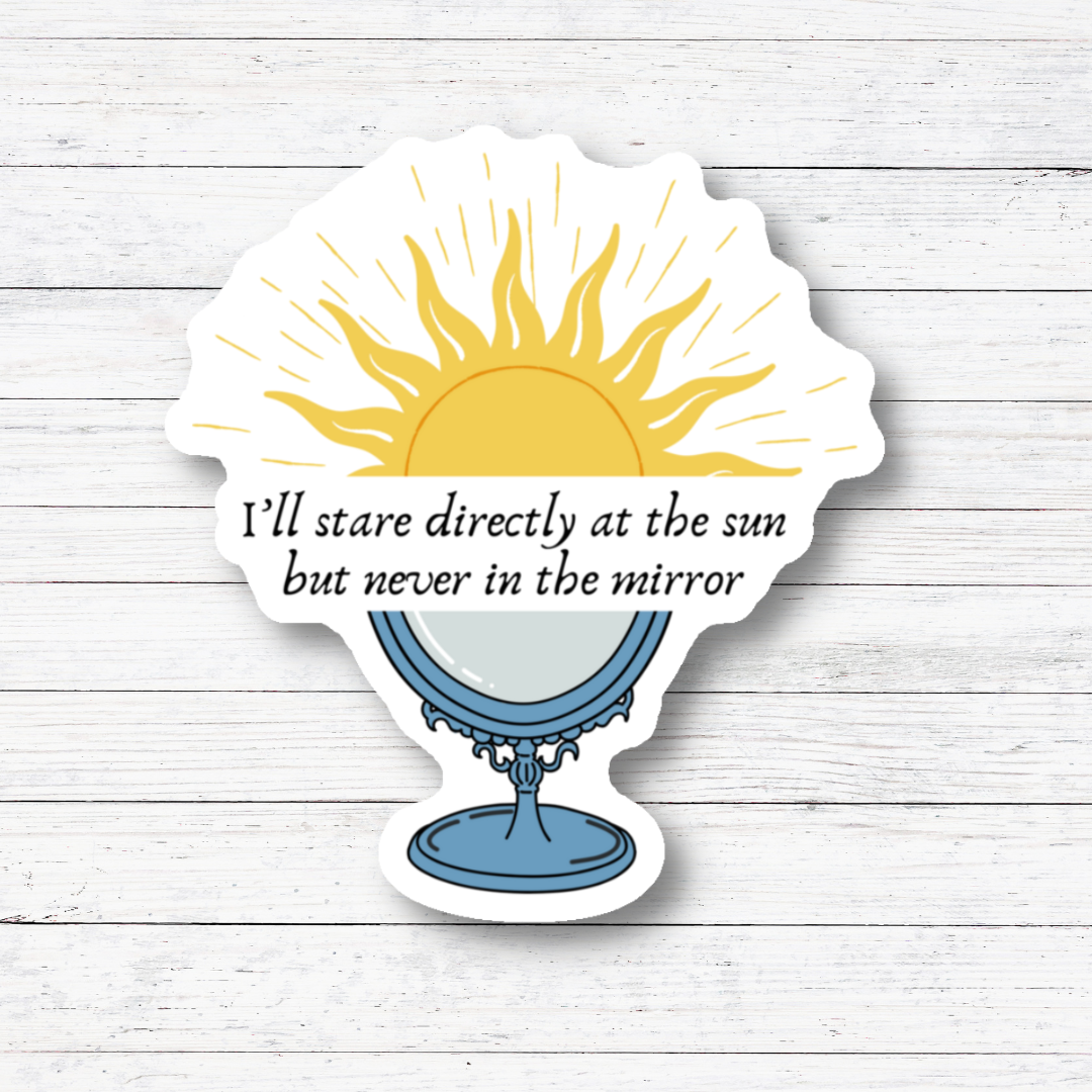 Oily Graphic Creations - Wholesale Sticker - Never in the Mirror- Taylor Swift Lyrics Stickers/Magnet1