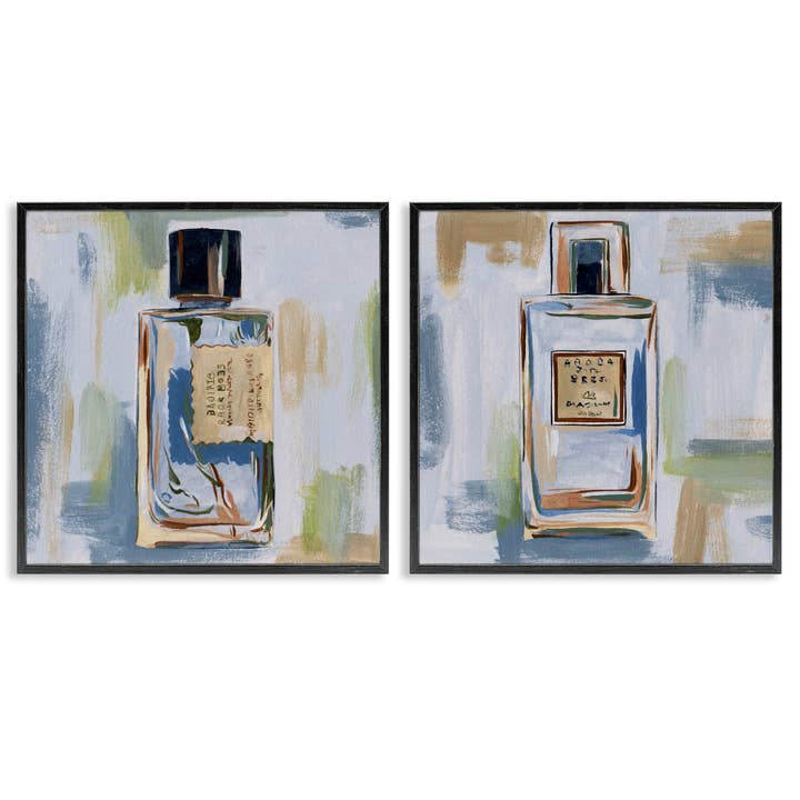 Art encadré de flacon de parfum Cologne abstrait pour la vente par Stupell Industries