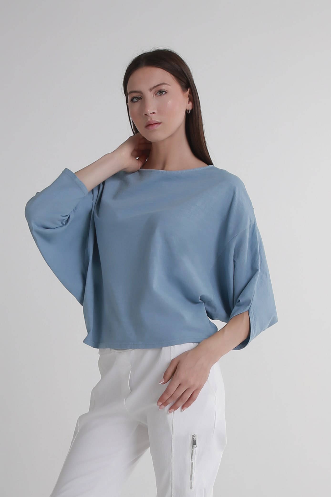 TINA Stephens Italy/Tees By Tina - Wholesale T-Shirt - Women's - Omaria Batwing Crop Top (BSS171)30