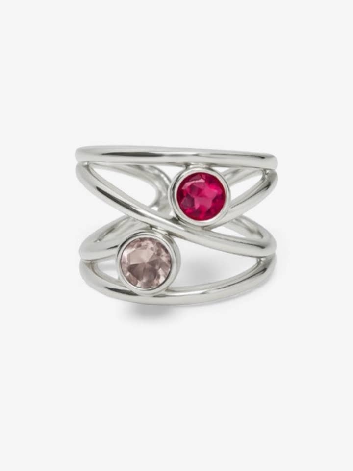 Love ring rosa sølv for engroshandel hos Woonder