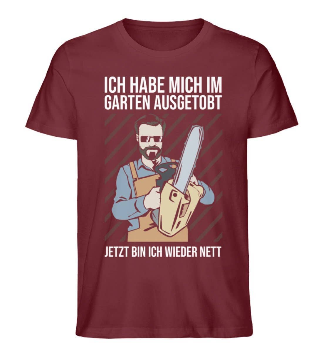 GARTENFAN - Wholesale Screen Printed T-Shirt - Men's - Off steam in the garden - men's premium organic shirt4