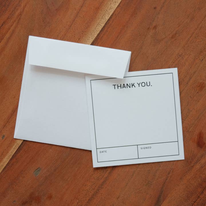 Thank You Note Cards (Pack of 6) for wholesale by Dugout Paper Co.