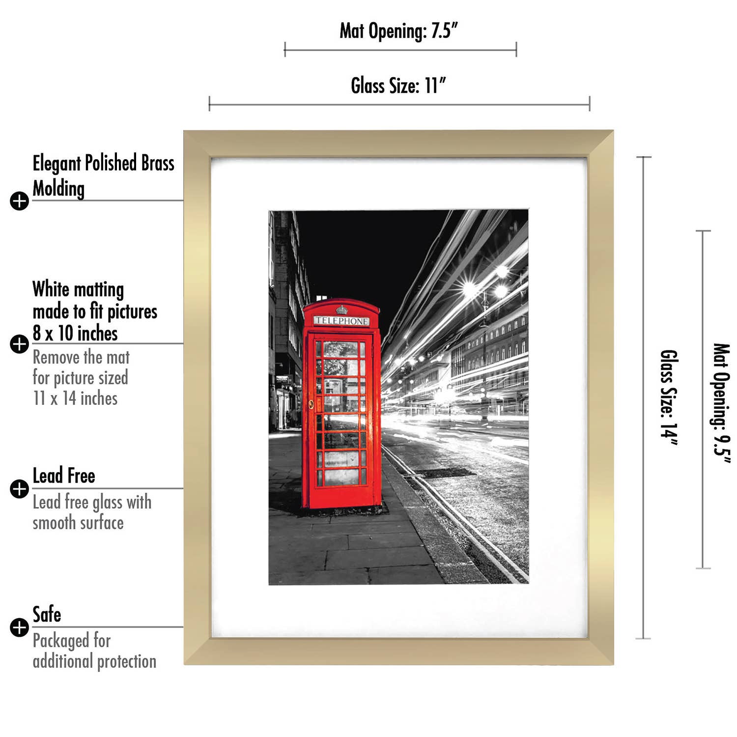Americanflat - Wholesale Picture Frame - Americanflat Picture Frame with Mat Standard Molding126