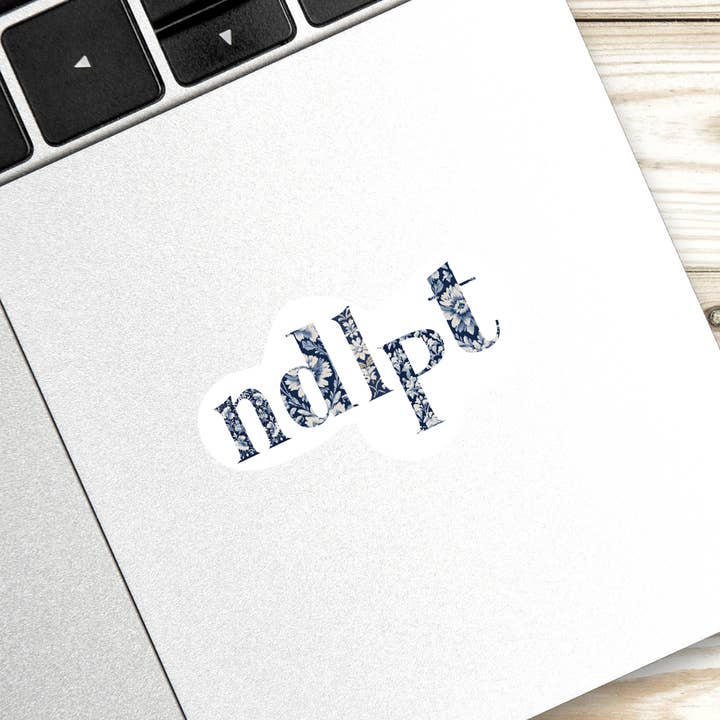 Ndlpt blue Needlepoint Sticker for wholesale by Full Moon Arts & More