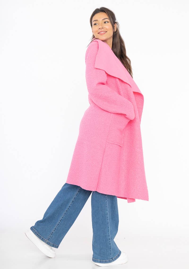 LINEN & COTTON HOUSE - Vente Manteau – femme - VESTE BOUCLETTE MATIERE RESPONSABLE + SIZE  35122 61