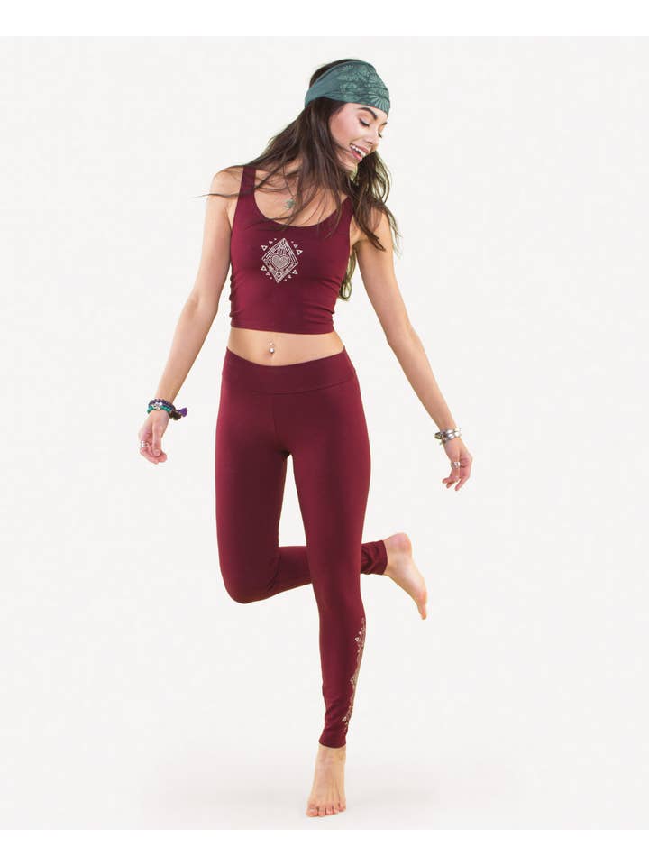 Soul Flower – Großhandel Sport-/Lounge-Leggings – Damen – Love Warrior Leggings aus Bio-Baumwolle - Yogahosen