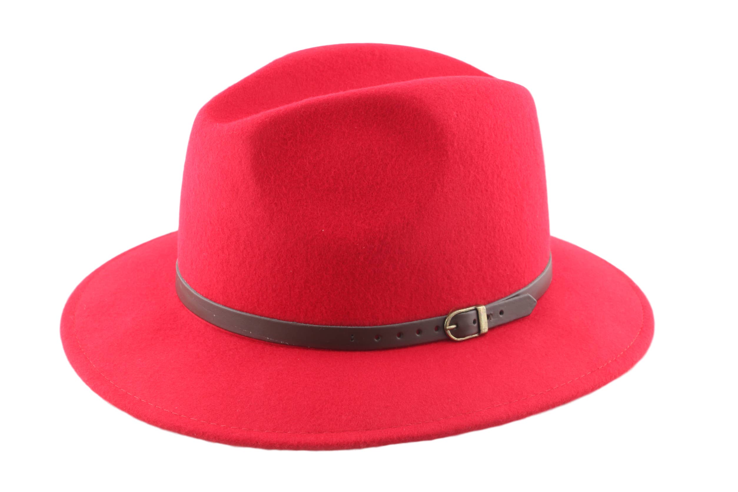 M BY FLECHET - ESSENTIALS - ALP1 – Großhandel Fedora-Hut – Unisex – Wollfilzhut mit Kunstlederbesatz - Modell 1HS456