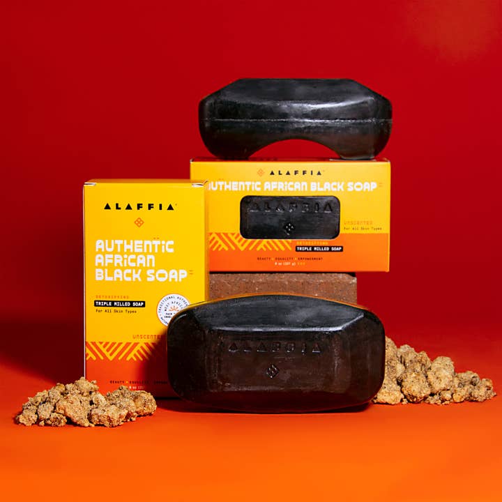 Alaffia - Wholesale Bar Soap - African Black Soap Bar Soap, 8oz, Unscented
