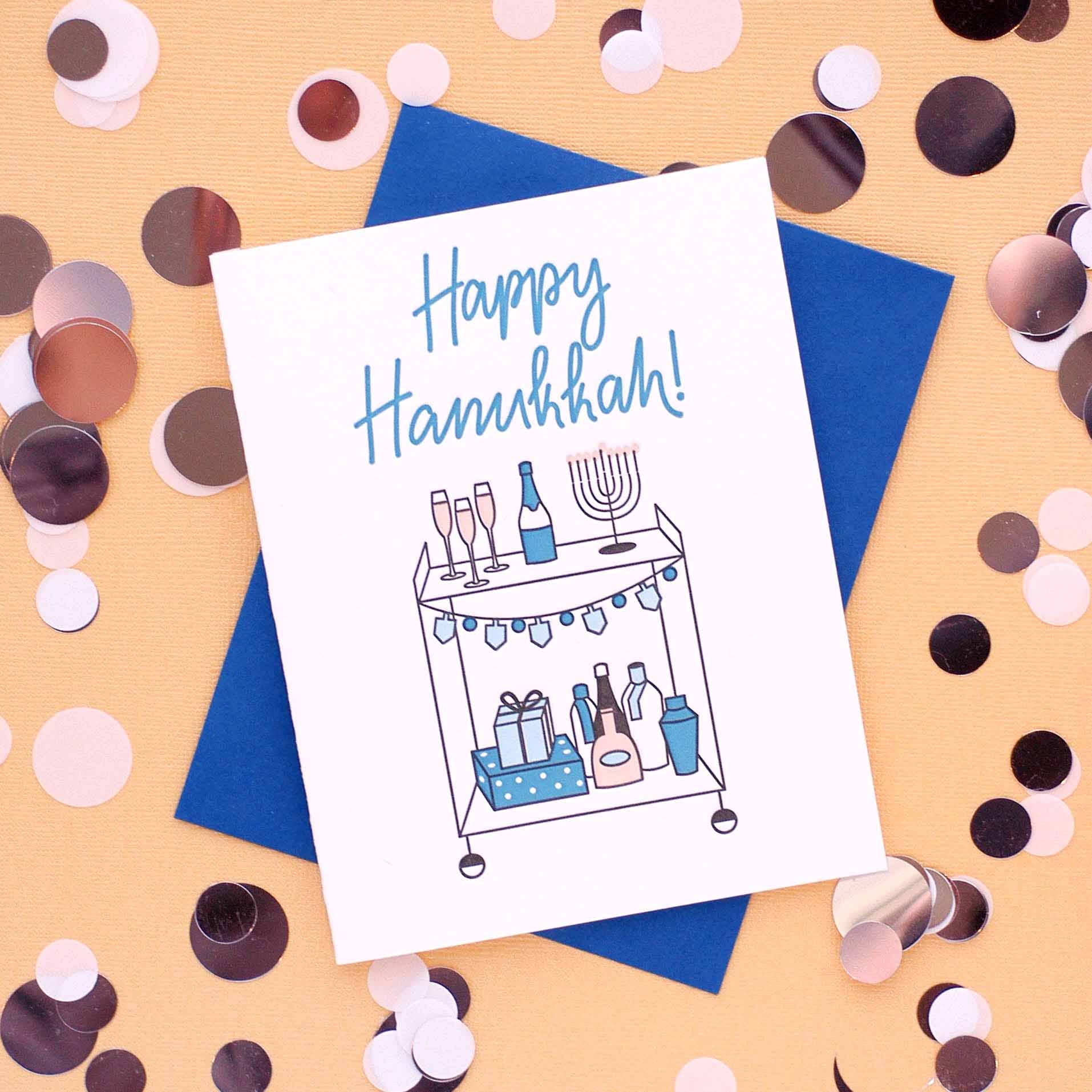 KB Paperie - Wholesale Hanukkah Card - Hanukkah Cart1