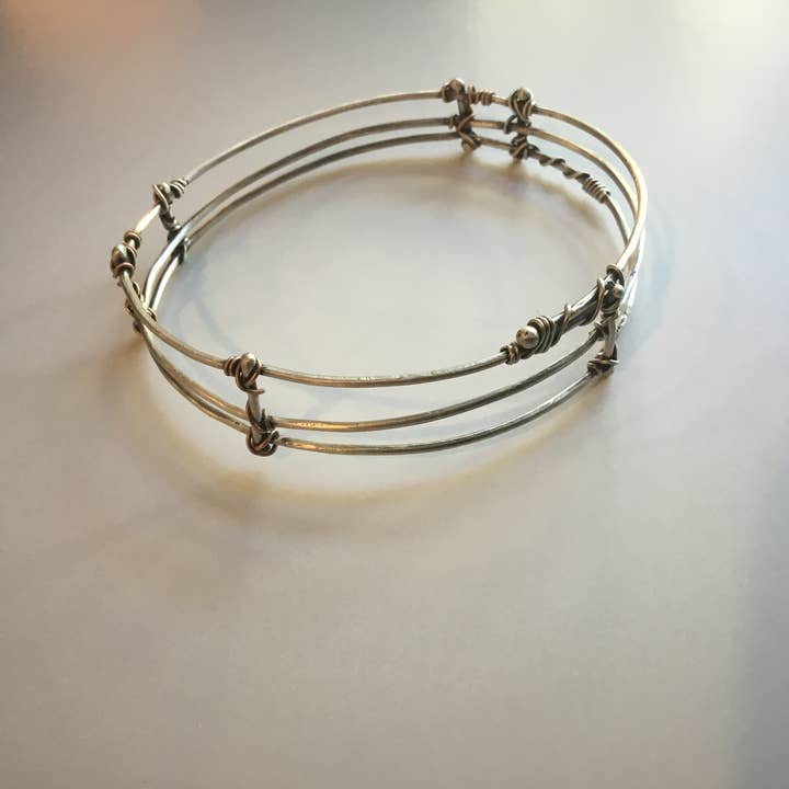 Twigs Ladder Bangle for wholesale by JL Merrill Metalworks