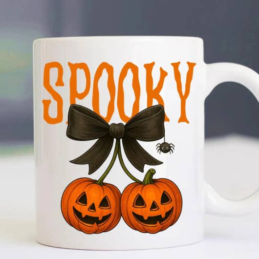 Spooky Pumpkin Mug, Trendy Halloween Coffee Mug, Skeleton for wholesale by NVC Ecommerce LLC