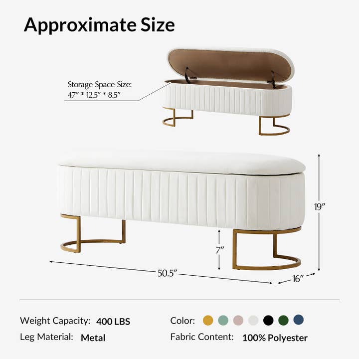 Karat Home - Wholesale Bench - Paula Storage Bench16