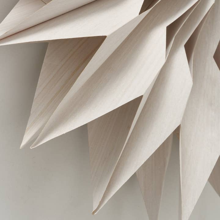 Naturelei - Wholesale Ornament - XXL Decorative Pendant / Christmas Star Wood Look - Paper - Ø50cm - Handmade4