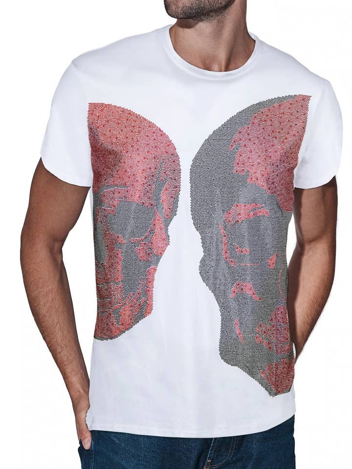 T-shirt Stone Double Skull pour la vente par X-Ray Jeans