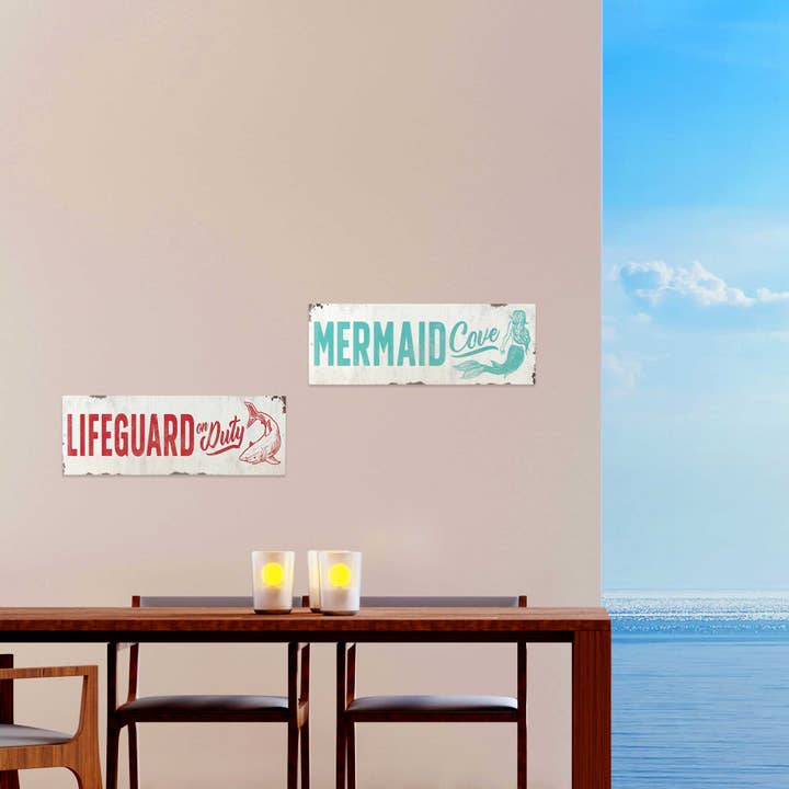 Open Road Brands, LLC - Wholesale Sign - Mermaid Cove Metal Street Sign Wall Decor